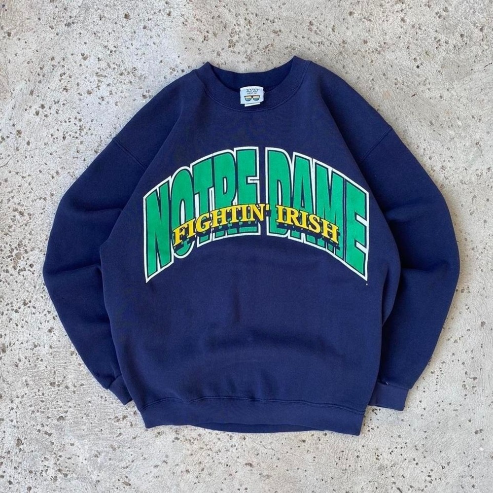 Vintage Notre Dame Fighting‎ Irish College 90s Sportswear Crewneck Size XL